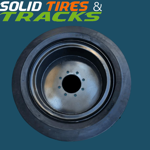 14-17.5 Solid Skid Steer Tires -Smooth Heavy Duty
