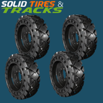 12x16.5 Solid Skid Steer Tire -Diamond Pattern